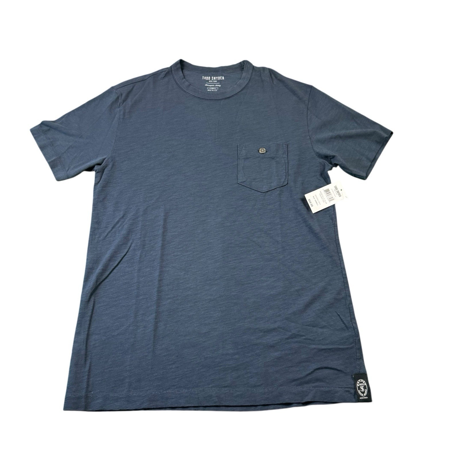 Todd Snyder Blue Homespun Jersey Pocket Men's T Shirt Size Xs Nwt